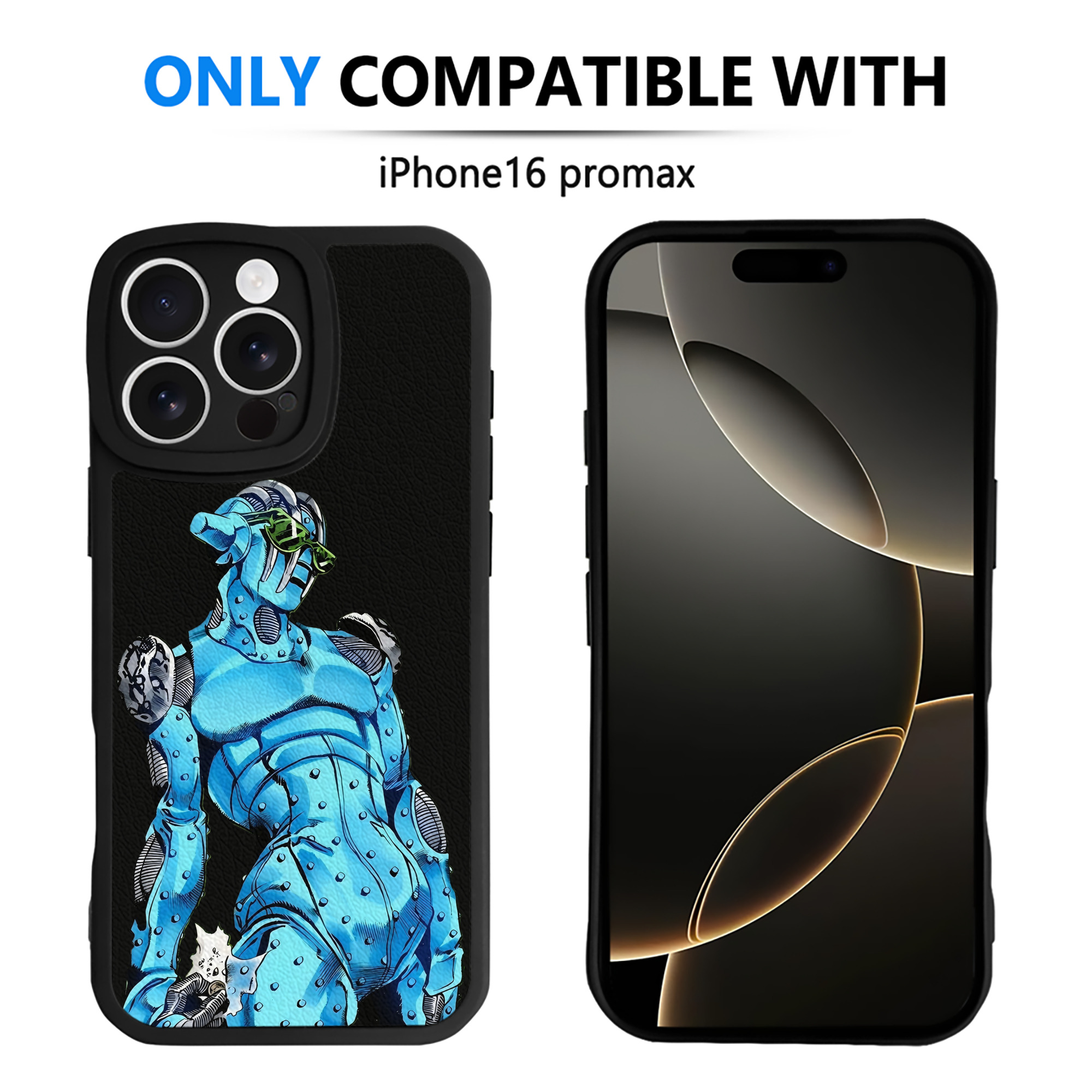 （画像用） ジョジョの奇妙な冒険 JoJo's Bizarre Adventure 【iPhone 16シリーズ対応】シリコンスマホケース（レザー調） 材質：シリコン